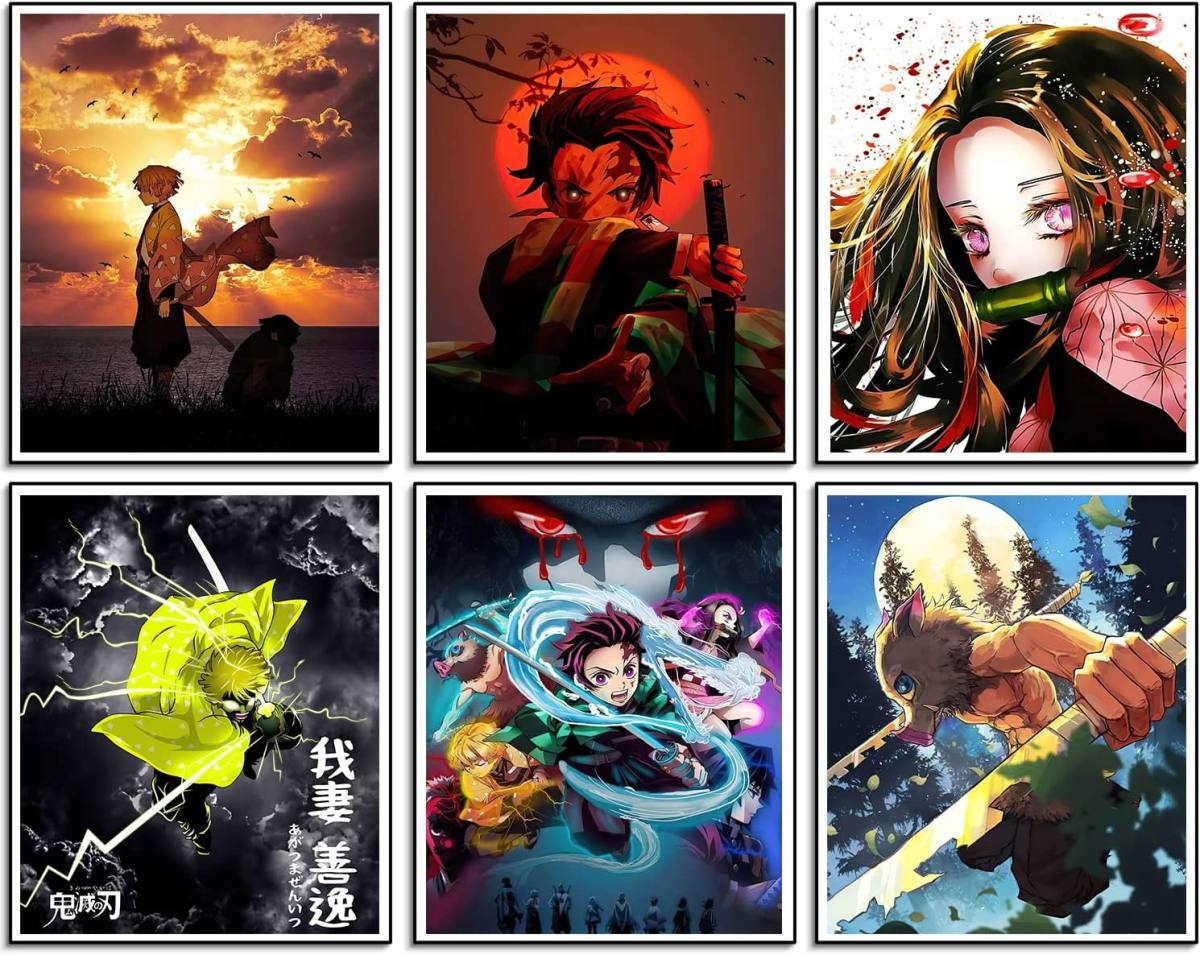 Anime Posters Demon Slayer Poster Canvas Wall Art Pieces HD Print