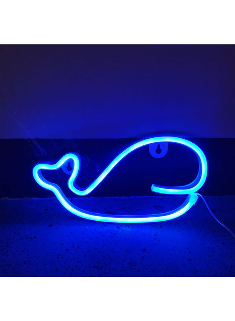 Neon LED Whale Sign Shaped, Wall Decor, Light Blue, Neon, 1-piece ...