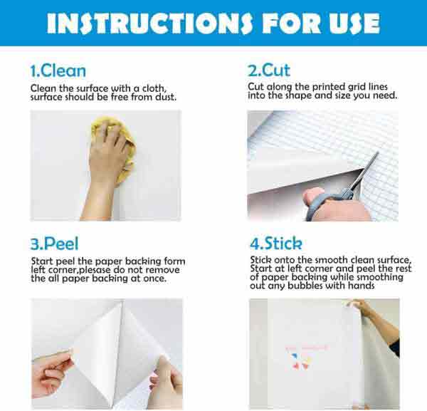 3M Post it Dry Erase Whiteboard Film Surface for Walls, Doors, Tables