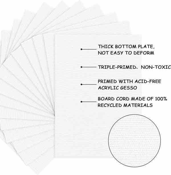 Canvas Boards for Painting, 42 Pack 5 x 7 inch Small Canvases for