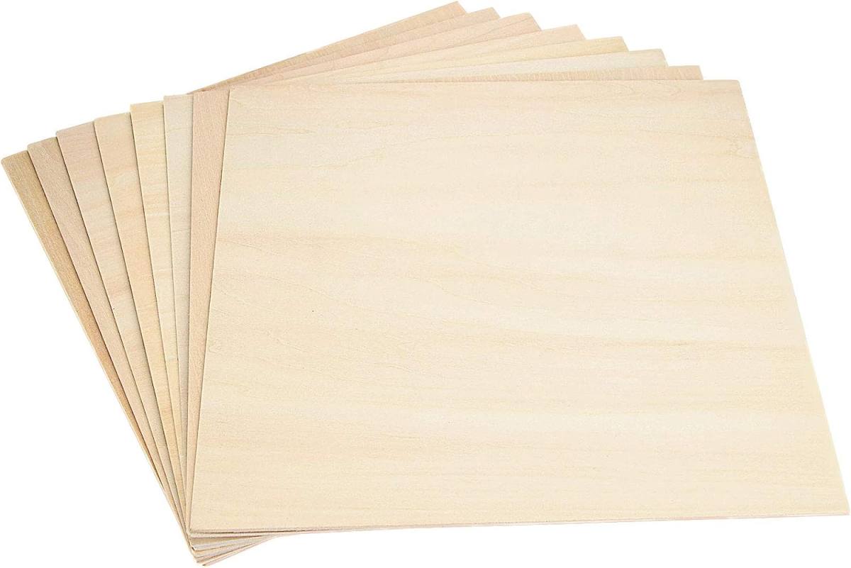 Unfinished Wood 14 Pack Balsa Wood Sheets Basswood Thin Craft Wood Board