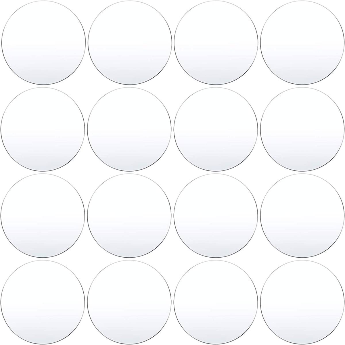 Circle Clear Acrylic Sheet, 12 x 12 Inches Round Acrylic Disc 1/16 Inches  Thick Transparent Acrylic Panel for DIY Projects and Crafts (2 Pieces)