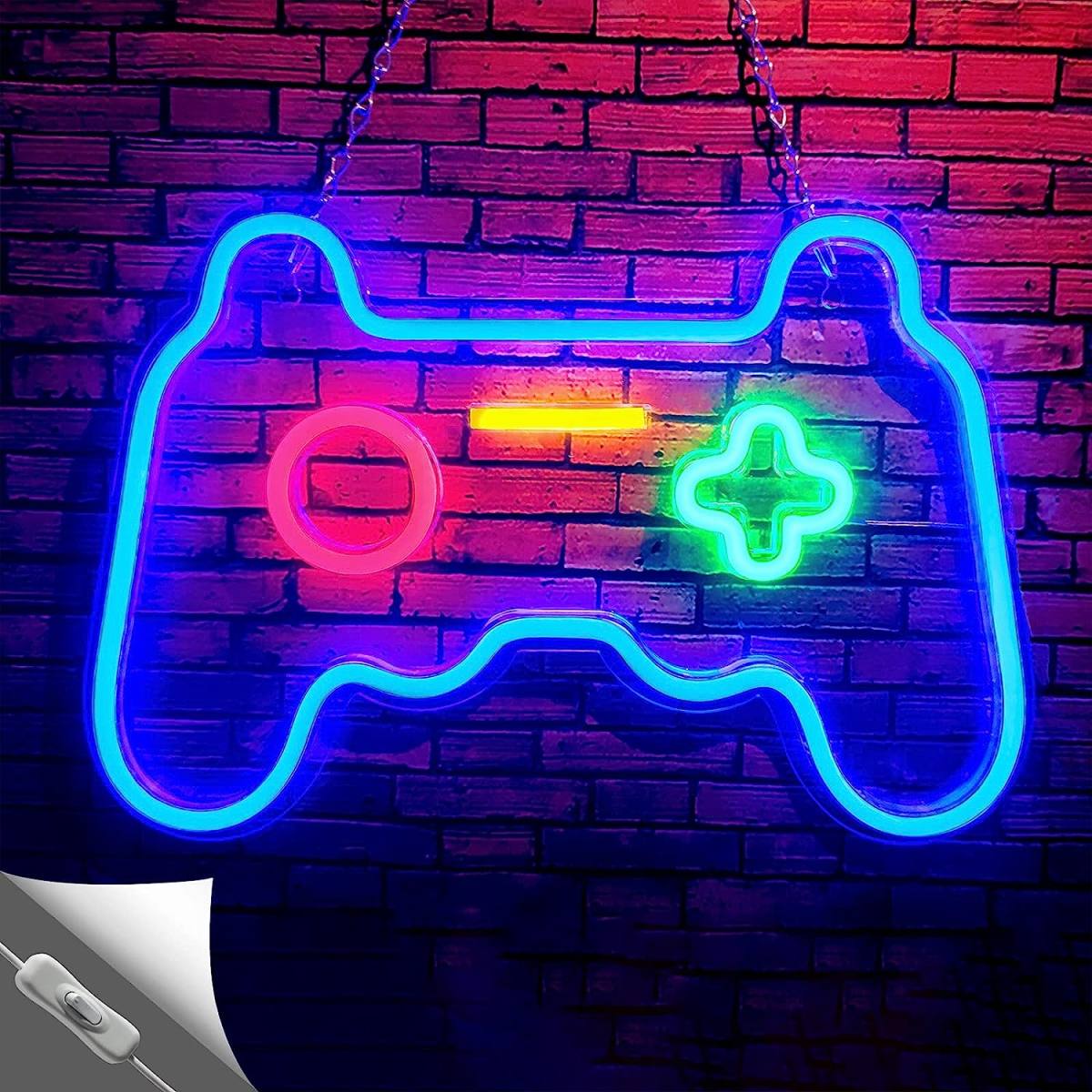 Game Neon Sign Gamepad Shape Led Neon Lights Signs For Wall Decor