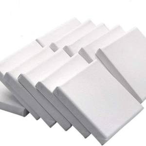 6 Pack Artist Blank Canvas, 20 x 20cm Stretched Canvas Frames Panel Board,  Square Art Board for Acrylic Oil Painting