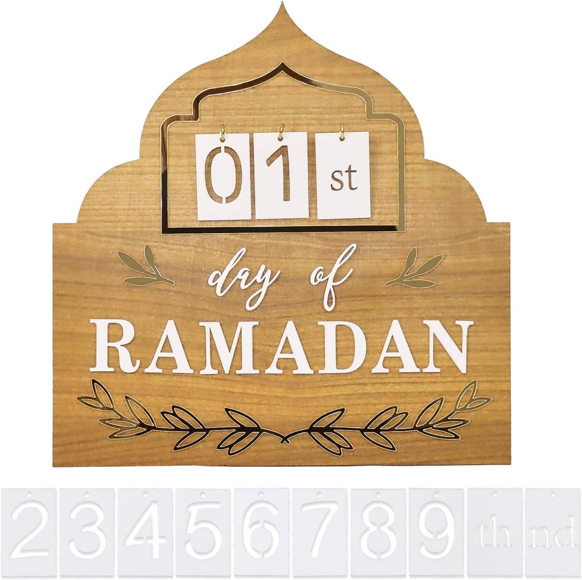 Ramadan Mubarak Advent Calendar 2023 DIY Countdown Calendars Eid  Decorations for Home Ramadan Ornament Kids Gift Wood