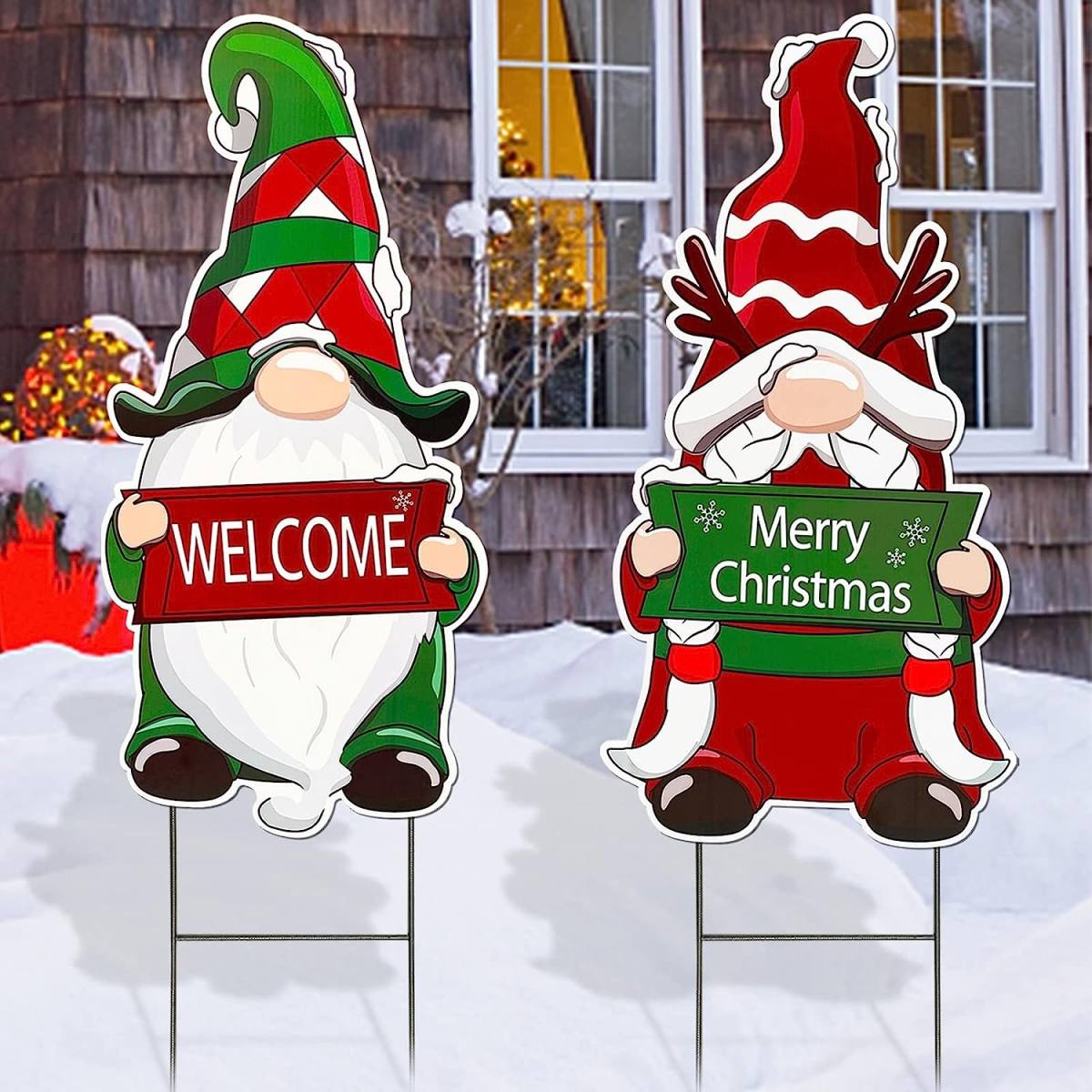 Christmas Mr. & Mrs Claus yard art / santa yard art /outdoor lawn outlets decorations /Christmas décor /Christmas decorations / wooden yard signs/